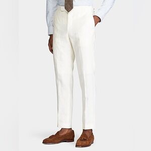 Polo Ralph Lauren Men's White 100% Linen Trousers